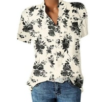 Ženske casual majice kratkih rukava bluza od tunike labavog kroja košulje u obliku slova u u obliku slova u u