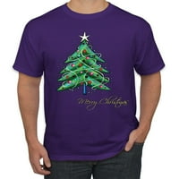 Muška majica s božićnim drvcem, Ljubičasta, 3 inča