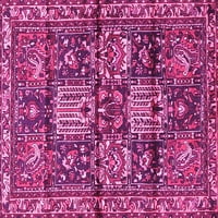Tradicionalne prostirke za sobe u Perzijskom stilu u ružičastoj boji, kvadrat 6 stopa