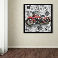 Zaštitni znak likovna umjetnost 'Vintage motocikli na ruti 8' platno umjetnost Jean Plout
