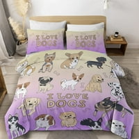 Set posteljine za pse Kompleti posteljine za akvarel za štenad za djecu djevojčice dječaci mops retriver Corgi