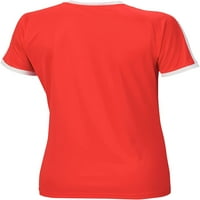 Ženska majica bez rukava-crveno - bijela-srednja