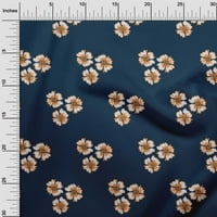 Jednobojna pamučna Poplin Keper tkanina u plavoj boji s cvjetnim uzorkom za šivanje obrta s otiscima tkanine širine