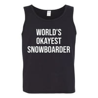 Najbolja svjetska sportska majica za bordanje za muškarce s grafičkim printom, Crna, mala