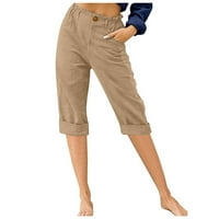 Ženske široke široke hlače, ravne hlače visokog struka, Ležerne hlače