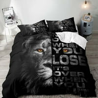 Komplet posteljine s lavom, kraljevski poplun, Afrički safari, životinja, Crna Posteljina, poplun, dekor spavaće