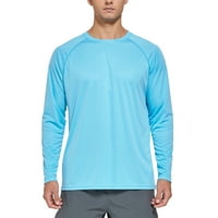 Muške upf 50+ košulje dugih rukava Zaštita od sunca SPF UV ribolovne planine Majice plave
