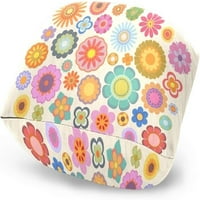 Vintage cvjetovi Velvet duguljasti lumbalni plišani jastuk jastuk poklopac lažnog jastuka jastuka - 16x24in -